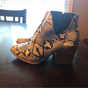 Snake Skin Booties